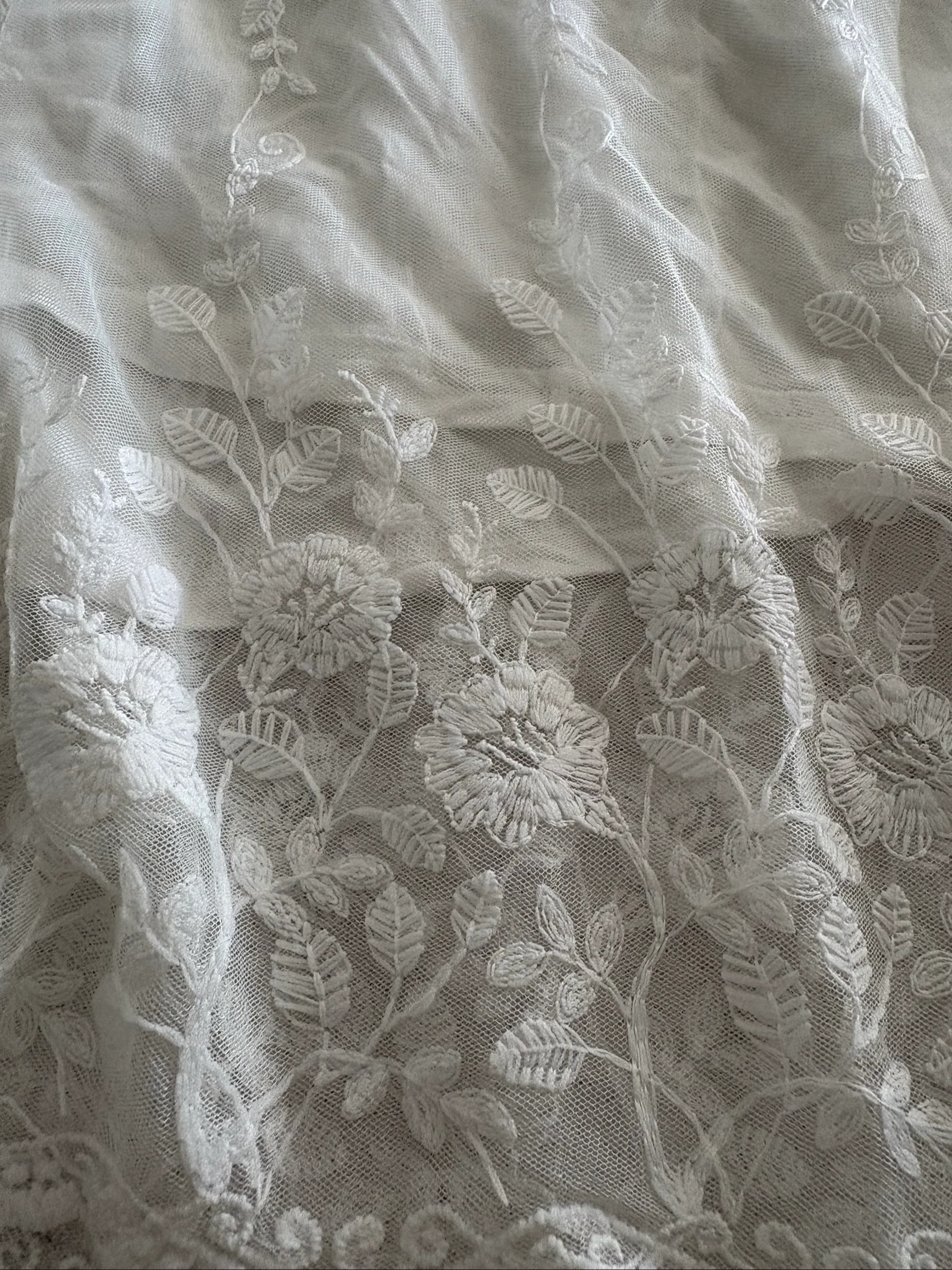 Pijama branco bordado romântico Romantic – photo 2
